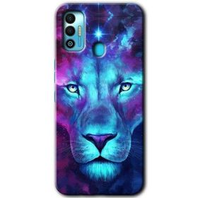 Tecno Spark 7T Neon Lion Baskılı Uyumlu Silikon Kılıf