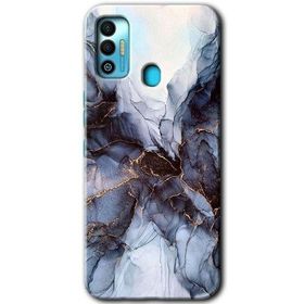 Tecno Spark 7T Otantik Mermer Baskılı Uyumlu Silikon Kılıf