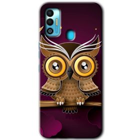 Tecno Spark 7T Owl Bird Branch Baskılı Uyumlu Silikon Kılıf