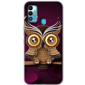 Tecno Spark 7T Owl Bird Branch Baskılı Uyumlu Silikon Kılıf