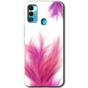 Tecno Spark 7T Pembe Tüy Baskılı Uyumlu Silikon Kılıf