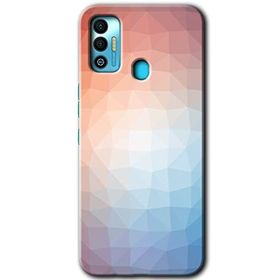 Tecno Spark 7T Polygon Graident 3 Baskılı Uyumlu Silikon Kılıf