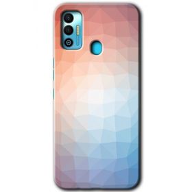 Tecno Spark 7T Polygon Graident 3 Baskılı Uyumlu Silikon Kılıf