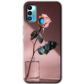 Tecno Spark 7T Retro Gül Baskılı Uyumlu Silikon Kılıf