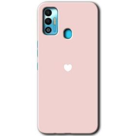 Tecno Spark 7T Sade Kalp Baskılı Uyumlu Silikon Kılıf