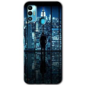 Tecno Spark 7T Şehir Manzarası Baskılı Uyumlu Silikon Kılıf
