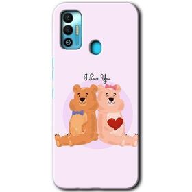 Tecno Spark 7T Sevgili Ayıcık Baskılı Uyumlu Silikon Kılıf