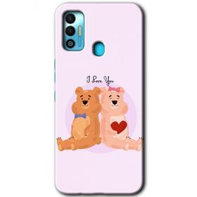 Tecno Spark 7T Sevgili Ayıcık Baskılı Uyumlu Silikon Kılıf