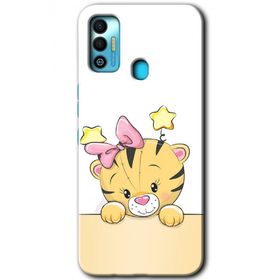 Tecno Spark 7T Sevimli Kedi Baskılı Uyumlu Silikon Kılıf