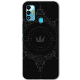 Tecno Spark 7T Siyah Mandala 1 Baskılı Uyumlu Silikon Kılıf