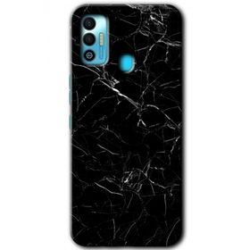 Tecno Spark 7T Siyah Mermer Baskılı Uyumlu Silikon Kılıf