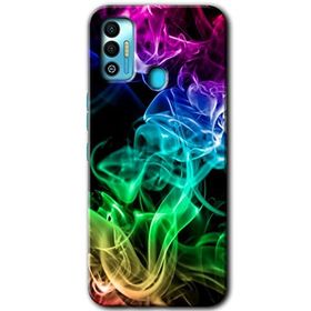 Tecno Spark 7T Smoke Colorful Baskılı Uyumlu Silikon Kılıf