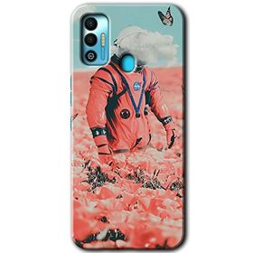 Tecno Spark 7T Uzay Bahçesi Baskılı Uyumlu Silikon Kılıf