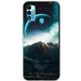 Tecno Spark 7T Uzay Gökyüzü Baskılı Uyumlu Silikon Kılıf