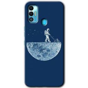Tecno Spark 7T Uzay İşçisi Baskılı Uyumlu Silikon Kılıf