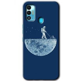 Tecno Spark 7T Uzay İşçisi Baskılı Uyumlu Silikon Kılıf