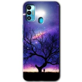 Tecno Spark 7T Uzay Silüet Baskılı Uyumlu Silikon Kılıf