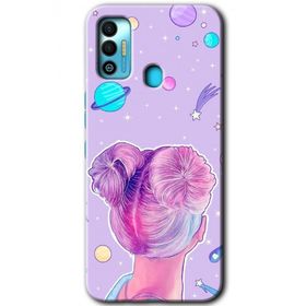 Tecno Spark 7T Uzaylı Kız Baskılı Uyumlu Silikon Kılıf