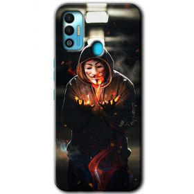 Tecno Spark 7T V for Fire Baskılı Uyumlu Silikon Kılıf