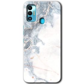 Tecno Spark 7T White Marble Baskılı Uyumlu Silikon Kılıf