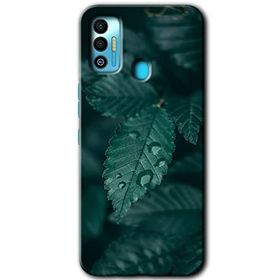 Tecno Spark 7T Yağmurlu Yaprak Baskılı Uyumlu Silikon Kılıf