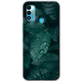 Tecno Spark 7T Yağmurlu Yaprak Baskılı Uyumlu Silikon Kılıf