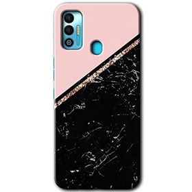 Tecno Spark 7T Yarım Mermer Baskılı Uyumlu Silikon Kılıf