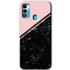 Tecno Spark 7T Yarım Mermer Baskılı Uyumlu Silikon Kılıf