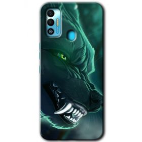Tecno Spark 7T Yeşil Kurt Baskılı Uyumlu Silikon Kılıf