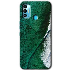Tecno Spark 7T Yeşil Okyanus Baskılı Uyumlu Silikon Kılıf