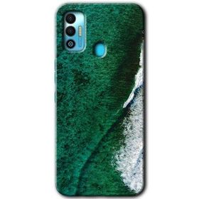 Tecno Spark 7T Yeşil Okyanus Baskılı Uyumlu Silikon Kılıf