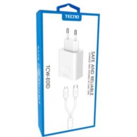 Tecno TCW-E01D Beyaz Şarj ve Data Kablosu