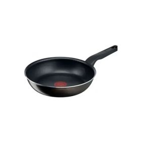 Tefal 28 cm Titanyum 1X SimpleCook Difüzyon Tabanlı Wok Tava siyah