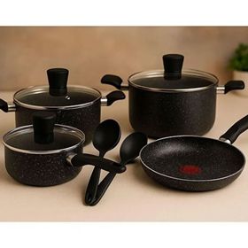 Tefal 9 Parça Dark Stone Dayanıklı Mineral Kaplama Tencere Tava Seti