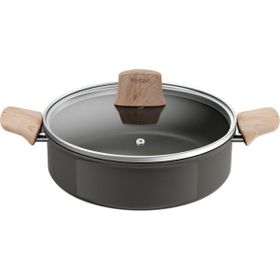 Tefal Ceramic Renew 24 CM Siyah Kısa Tencere