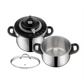 Tefal Clipso+ Chef 4 Programlı 4.5+6 lt Gümüş Düdüklü Tencere