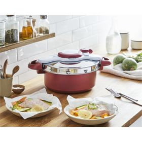 Tefal Clipso Minut Duo 5 lt Kırmızı Titanium Düdüklü Tencere