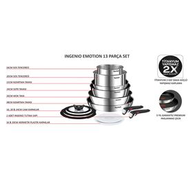 Tefal Ingenio Emotion L897SD74 13 Parçalı Tava Seti