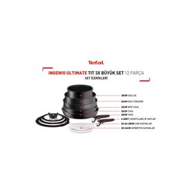 Tefal Ingenio Ultimate 3X Büyük 12 Parça Tencere Tava Seti