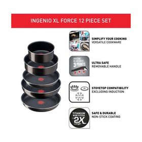 Tefal Ingenio XL Force Titanyum 2X 12 Parça Büyük Set