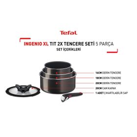 Tefal Ingenio XL Titanyum 1X 5 Parça Tencere