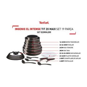 Tefal L15099 Ingenio Titanyum 2X XL 19 Parça Force Maxi Tava ve Tencere Seti