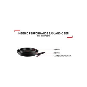 Tefal L65492 Ingenio Titanyum Performance Tanışma 3 Parça Tava Seti