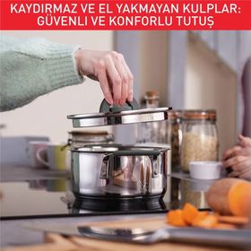Tefal Optispace 8 Parça Çelik Tencere Seti