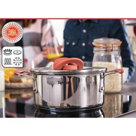 Tefal Optispace İndüksiyon Tabanlı 6 Parça Çelik Tencere Seti