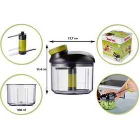 Tefal Siyah 900 ml Manual Rondo 0.9 lt Kapasiteli Doğrayıcı Sarı/Siyah