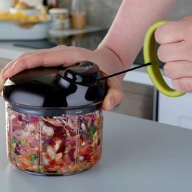 Tefal Siyah 900 ml Manual Rondo 0.9 lt Kapasiteli Doğrayıcı Sarı/Siyah