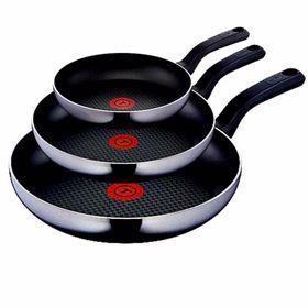 TefaL Titanium Resist Siyah 20+26+28 cm 3'lü Tava Seti