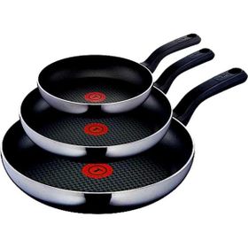 TefaL Titanium Resist Siyah 20+26+28 cm 3'lü Tava Seti