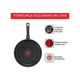 Tefal Titanyum 3X Force Siyah 24 cm Tava